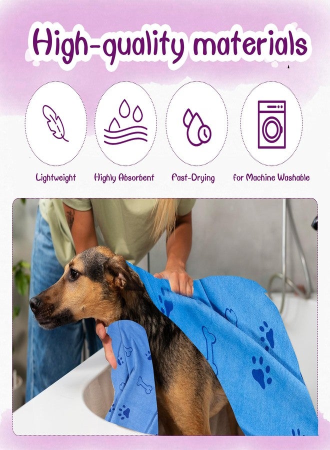 SENONAPO 30 Pcs Dog Towels for Drying Dogs Bulk 20 x 40 Inch Quick Drying Pet Bath Towels Colorful Pet Grooming Towel Absorbent Microfiber Towel for Small Medium Large Dog Puppy Cat - Image 5